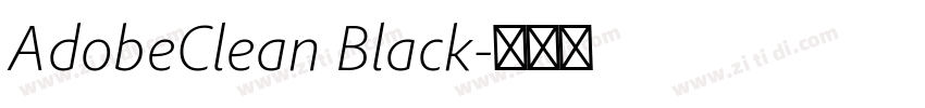 AdobeClean Black字体转换